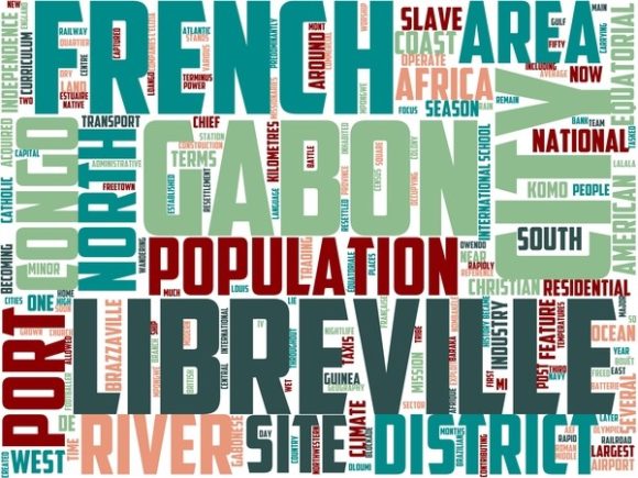 Libreville Wordart Sticker