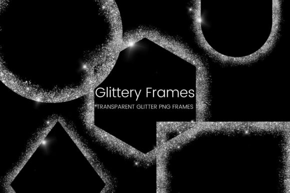 Silver Glitter Frame Clipart