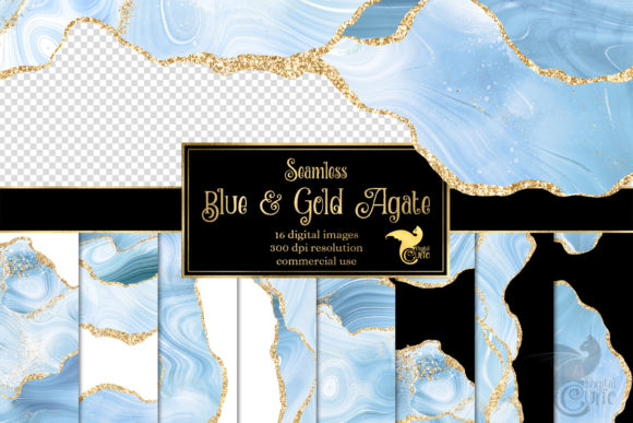 The Allure of Blue and Gold Glitter Agate in Modern Design